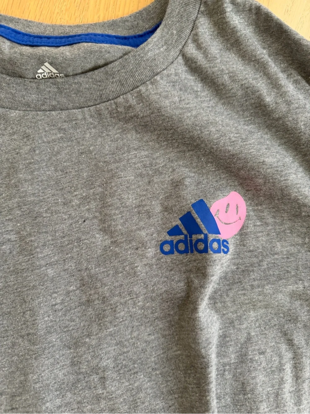 Adidas Positivtee Long Sleeved Tee Shirt Boys Size Large 14/16 Ripple Graphic
